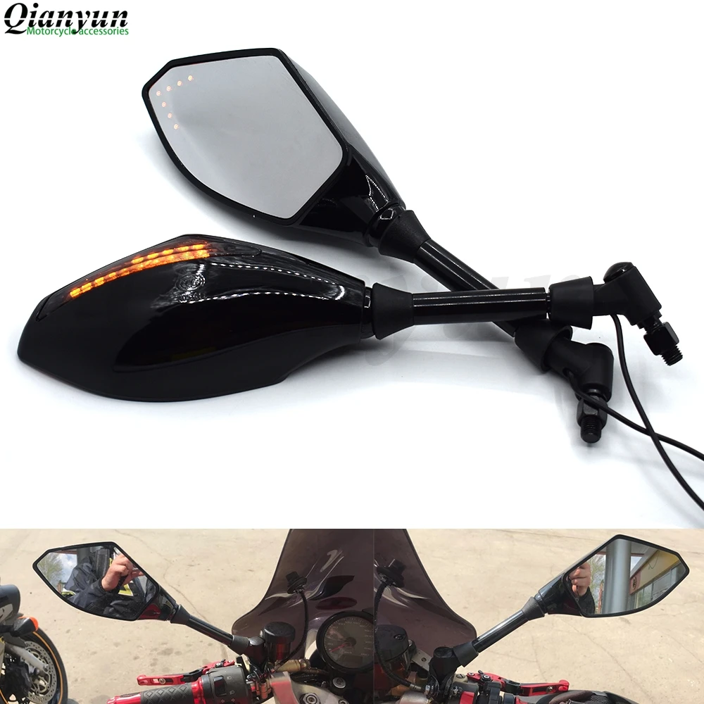 

Universal motorcycle LED turn signal rear view mirror turn signal indicator For Yamaha FZ6 FAZER FZ1 FAZER FZ8 MT-07/FZ-7
