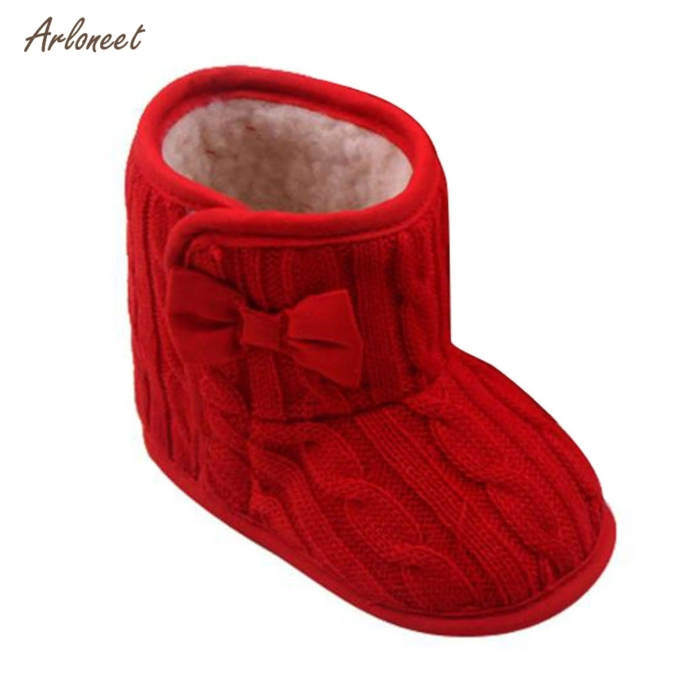 

ARLONEET baby shoes girls princess shoes Winter Boots First Walkers soft Bow cotton Infant Toddler Kids Girl Footwear Shoes