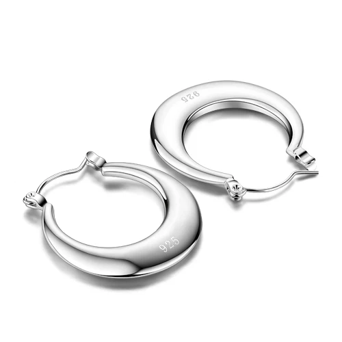 Модные женские маленькие серьги в виде колец 925 стерлингового серебра круглые