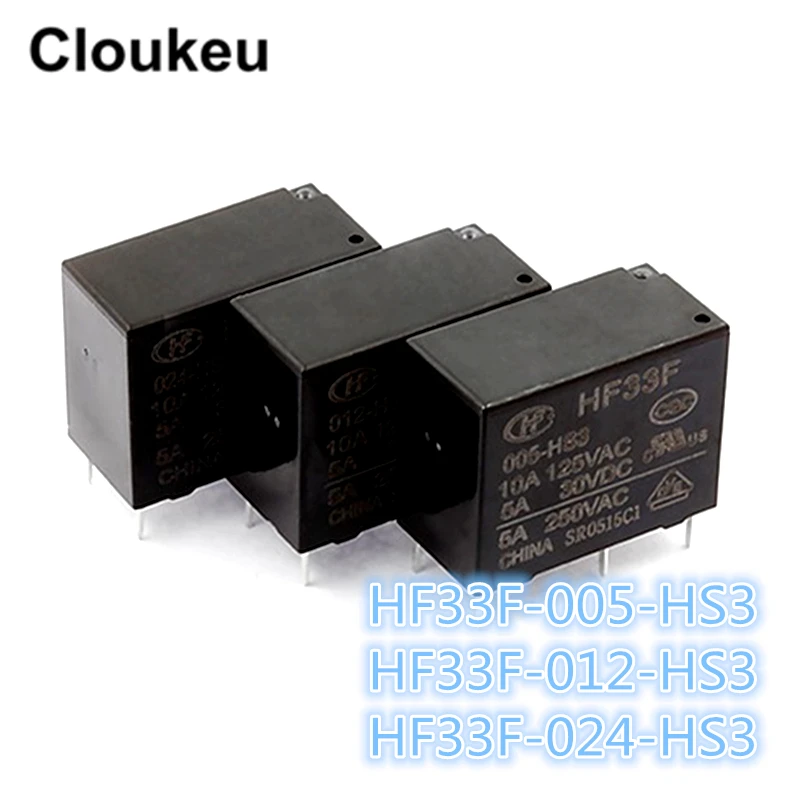 

2Pcs Relay DIP4 JZC-33F HF33F- 005 012 024 -HS3 5V 12V 24V 5A