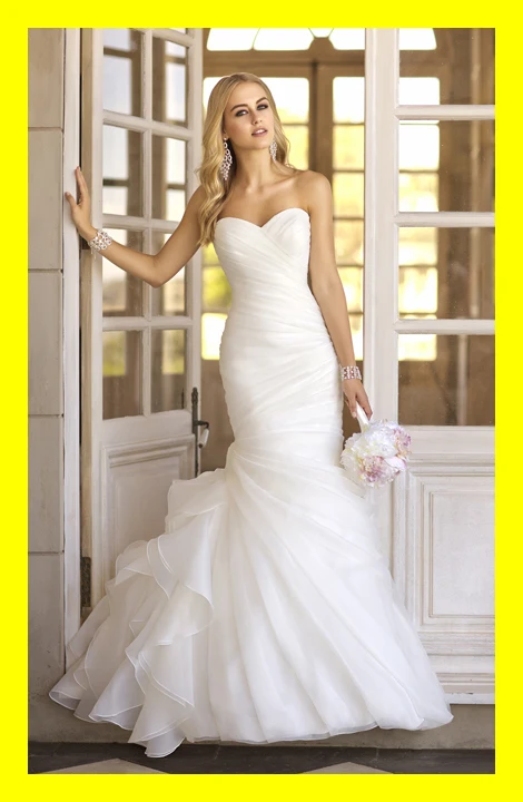 Cheap Beach Wedding Dresses Halter Dress Petite Brides Cap Sleeve Guest Mermaid Floor-Length Court Train Pleat Sw 2015 Wholesale | Свадьбы и