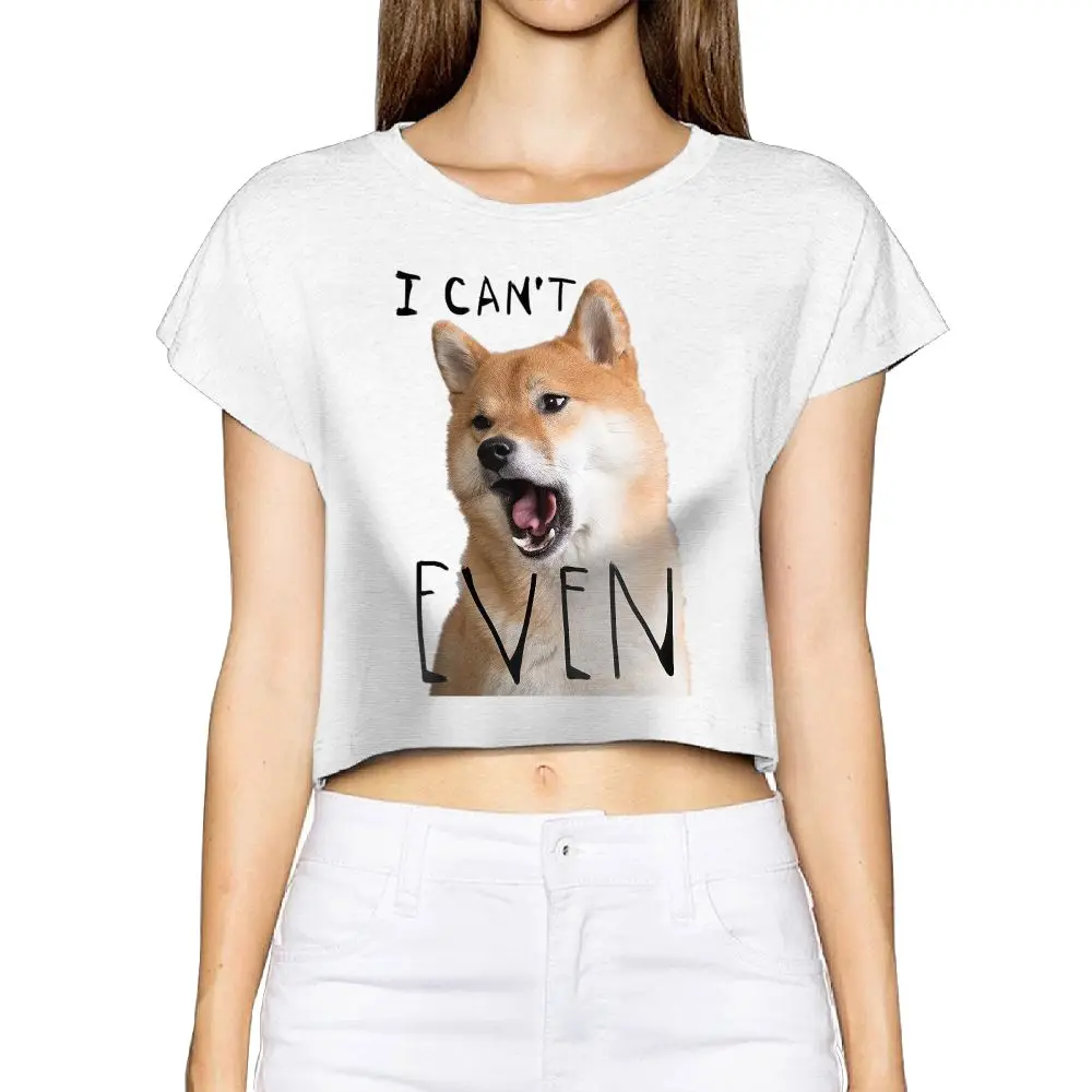 SAMCUSTOM Camisetas настоящая короткая 3D печать Милая Шиба ину летняя модная уличная