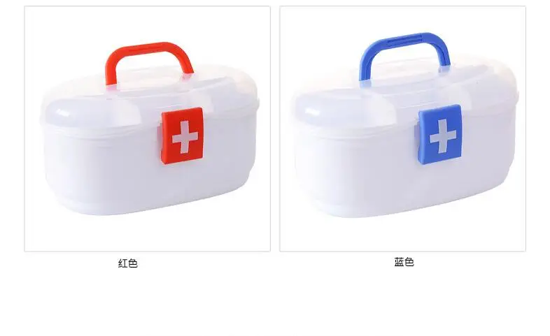 Plastic household medicine box family first aid kit multi-layer medicine storage box children baby medicine box