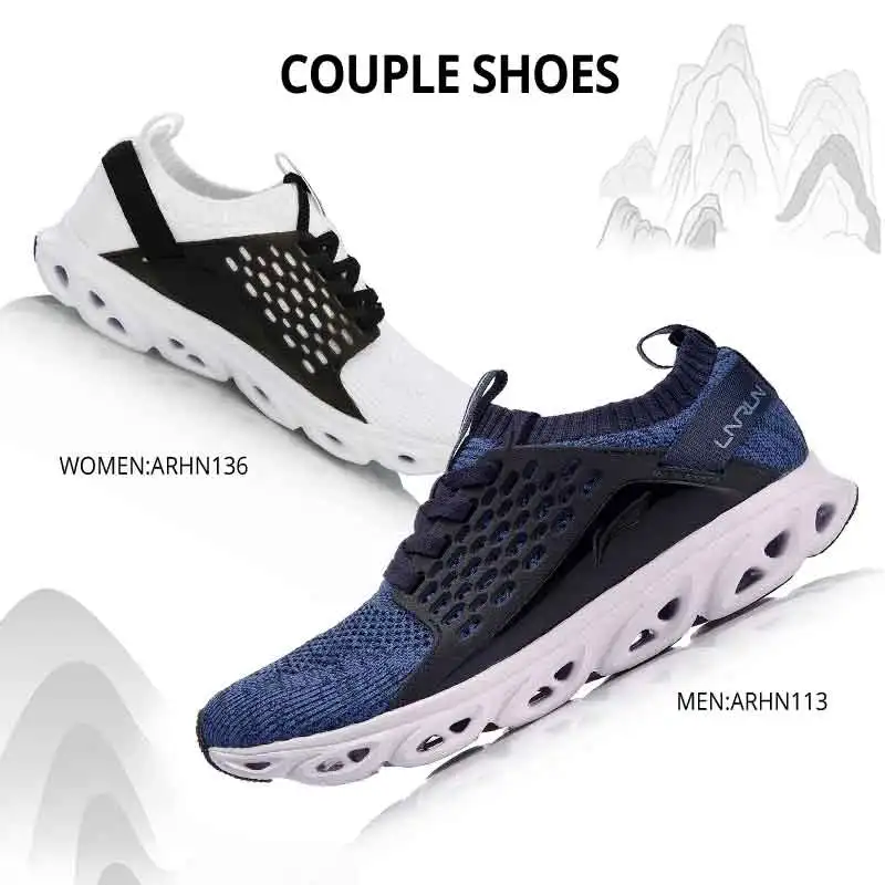 Li Ning мужские LN ARC беговые кроссовки однотонные Тканные подкладка стабильная