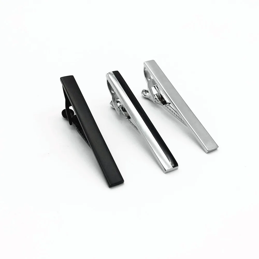 3 Pack 2.1 Inch Long Mens Tie Clip Clasp Bar Set For Regular Ties