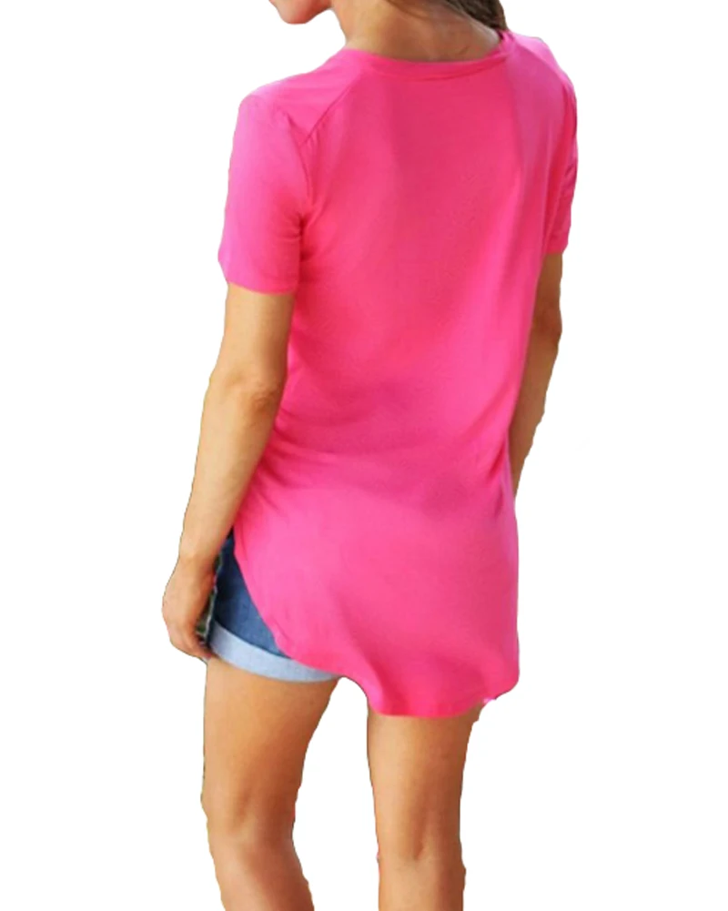 Летняя женские футболка большие размеры s футболка с v-образным вырезом короткий рукав повседневные футболки Женская туника плюс размер 5XL Прямая поставка