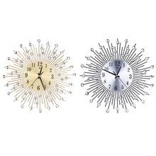 Metal Plus Diamond font b Wall b font font b Clock b font Iron Art Inlaid