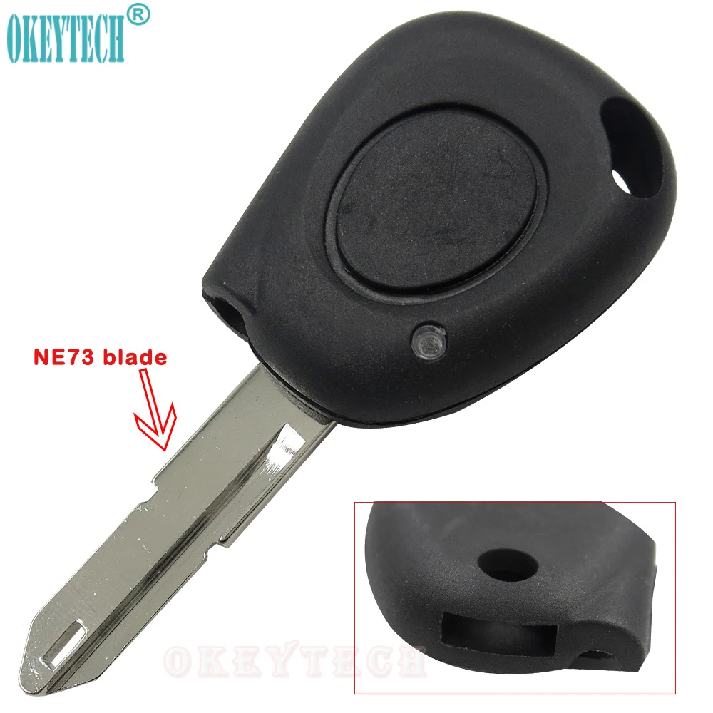 OkeyTech Replacement 1 Button Key Shell With Light Place Fit For RENAULT Megane Clio Scenic 1 Button IR Remote Case Cover Fob
