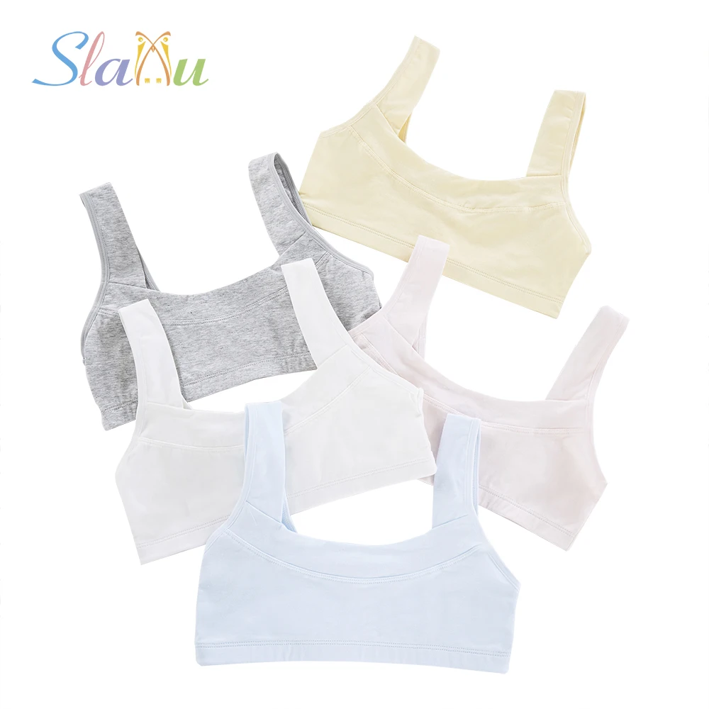 

Girls Underwear For Sport Cotton Baby Girls Wireless Small Training Puberty Bras Baby Girls Solid Color Bra Undergarment Clothes