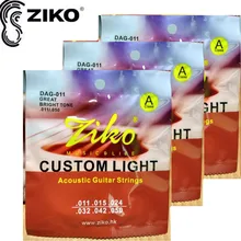 3sets ZIKO 011-050 DAG-011 Acoustic Guitar strings guitar parts musical instruments guitar Accessories