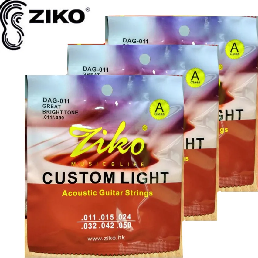 Струны для акустической гитары ZIKO 011 050 детали музыкальные инструменты