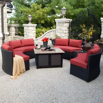 

Widely used patio round customized design rattan sofa furniture