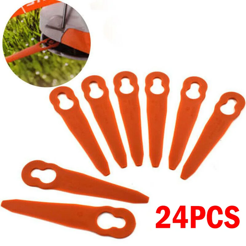 

24 Pcs Replacement Plastic Cutter Blade Tool For Stihl PolyCut 2-2 Lawnmower Trimmer Plastic Cutters Tool Garden Trimmer Tool