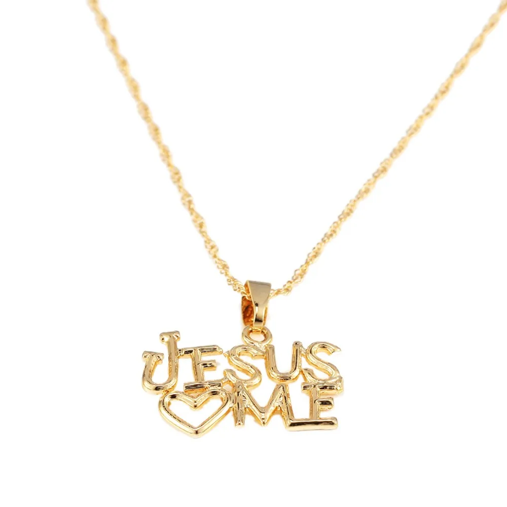 Jesus Love Me Kalung Liontin Perhiasan 