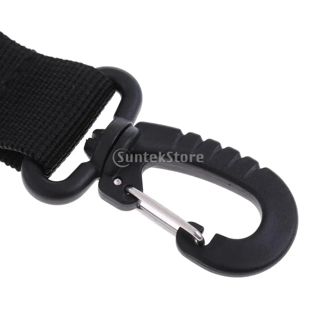 Underwater Scuba Diving Spearfishing Free Diving BCD Webbing Lanyard Holder Strap Quick Release Buckle & Swivel Clip