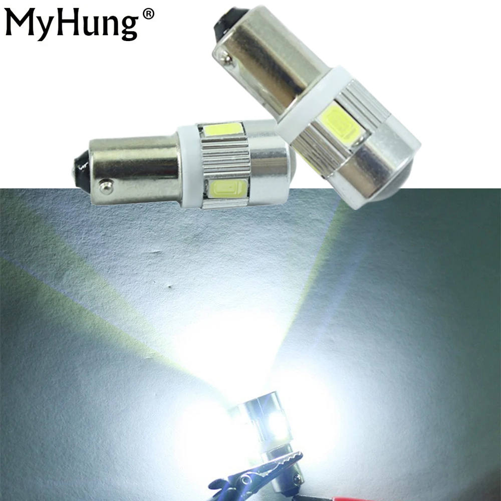 

White Car Bulbs BA9S Led Reading Light T4W Automotive Interior Lamp Sourse 6smd 5630 DC 12V High Quality Car Lights Interior