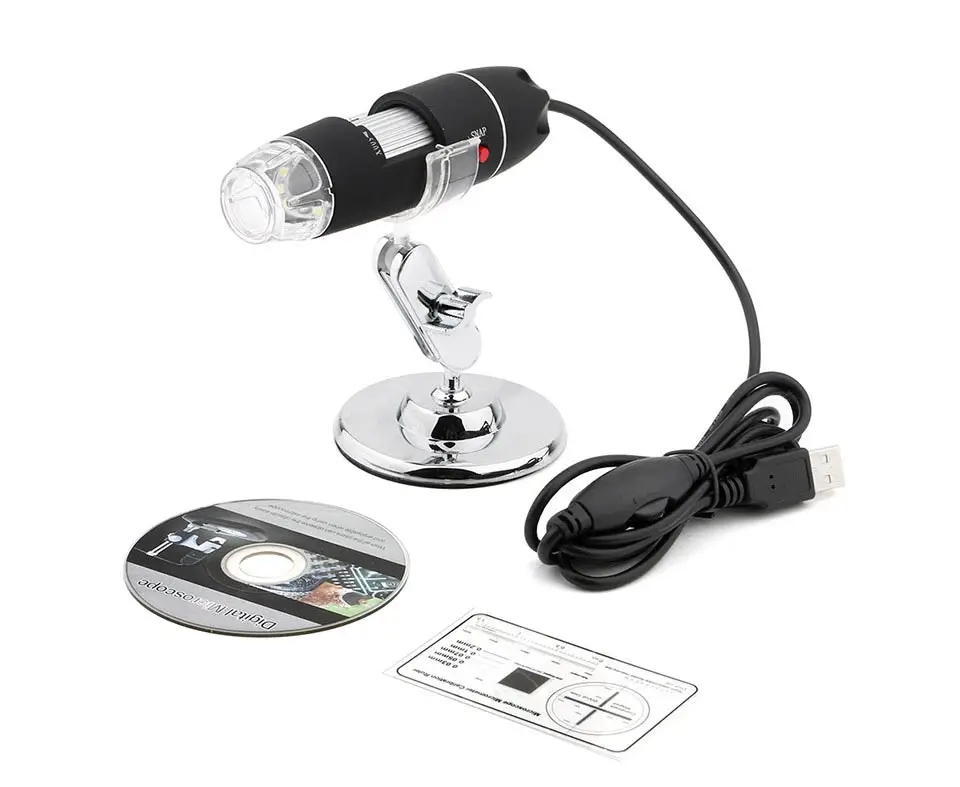 DIYFIX электронный 8 светодиодный 1000X/500X USB цифровой микроскоп Эндоскоп камера увеличительная Лупа с регулируемой металлической подставкой