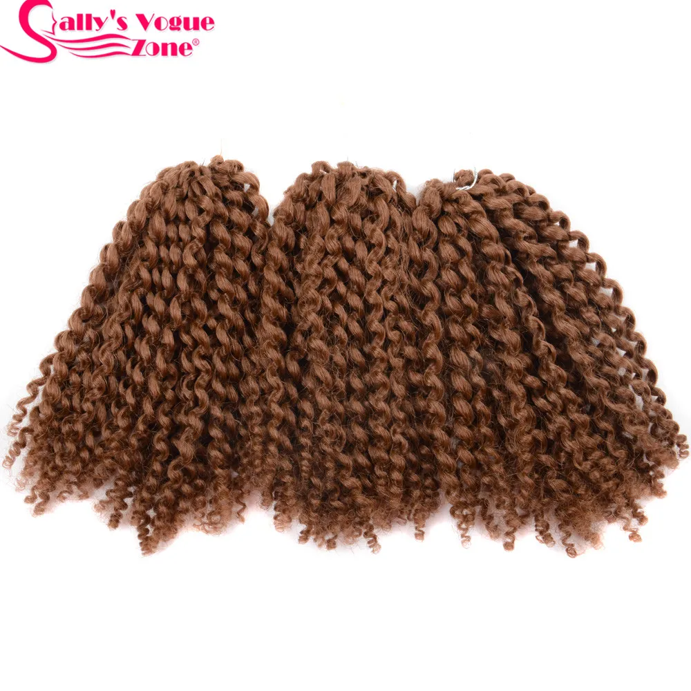 8Inch 3pcsset Crochet Braids Marlybob Hair Synthetic Kinky Twist Curly Crochet Braiding Hair Extensions Jumbo Twist Hair Styles (37)_