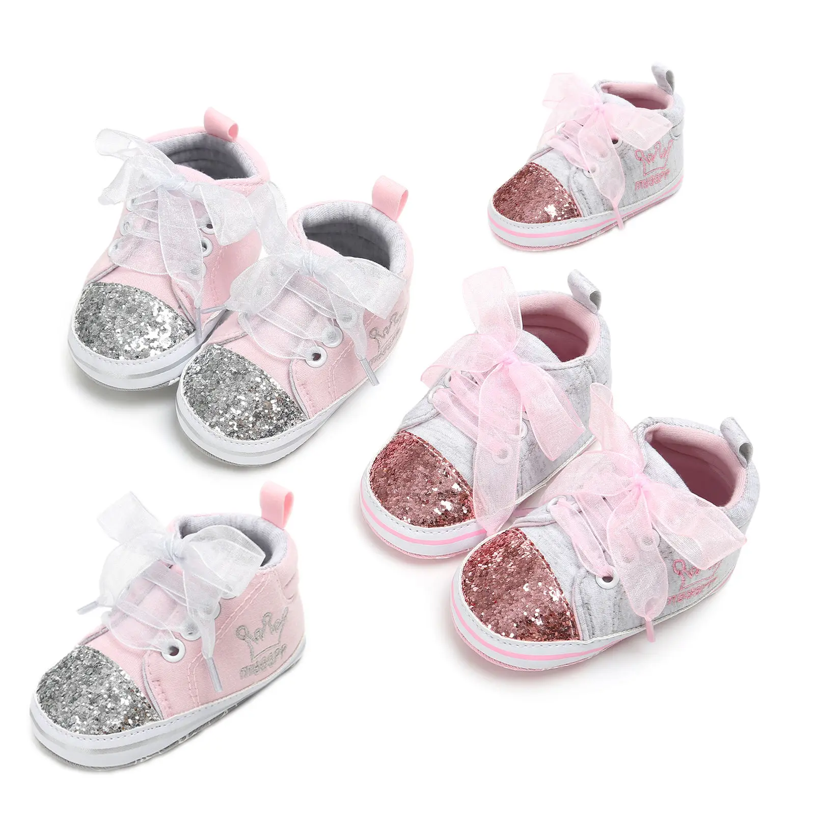 

Fashion Toddler Infant Toddler Prewalker Baby Girl Soft Sole Crib Canvas Shoes 0-18M