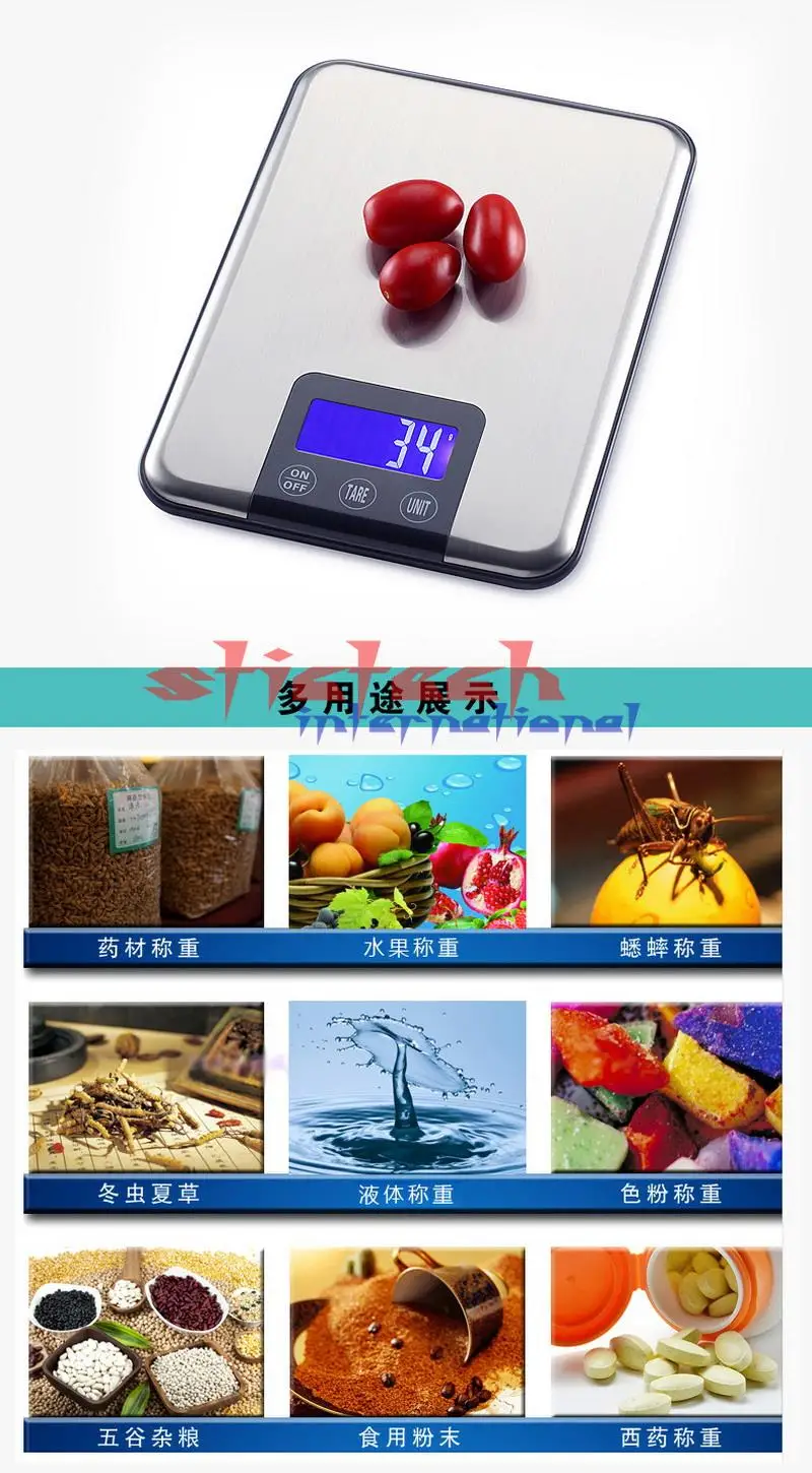 Dhl ИЛИ ems 10 шт. 15 кг* 1 г Цифровые сенсорные весы тонкие электронные настольные весы из нержавеющей стали пищевые весы для диеты