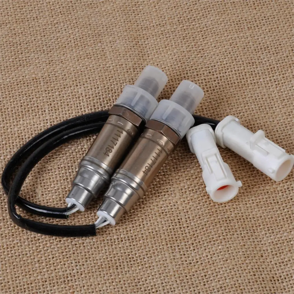 DWCX 2pcs O2 Oxygen Sensor Black + Plug Left or Right Downstream or