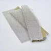 JUNAO 24*40cm Glitter Clear AB Glass Rhinestone Mesh Trim Hotfix Crystal Fabric Sheets Strass Ribbon Applique For Dress Crafts ► Photo 3/6