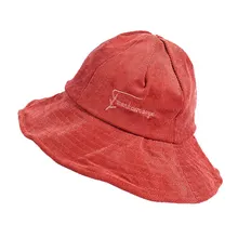 Стильный Большой тенты вельвет Панама шапки повседневное одноцветное цвет унисекс вышивка бассейна кепки рыбаков головные уборы распродажа