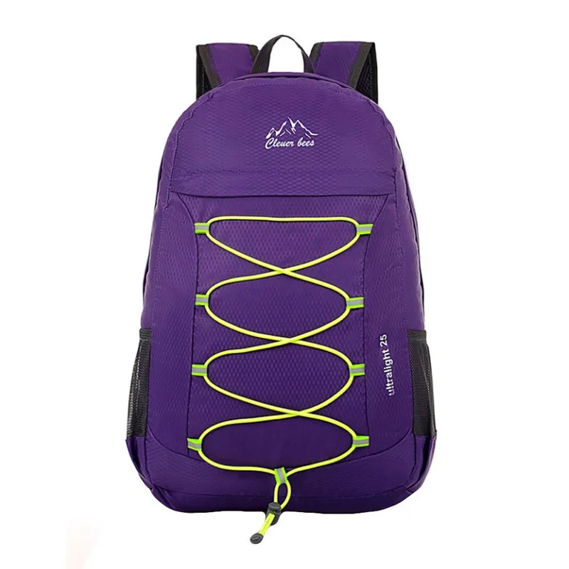 Легкий складной водонепроницаемый нейлоновый женский мужской рюкзак для путешествий, спорта на открытом воздухе, кемпинга, походов, сумка, рюкзак - Цвет: Purple