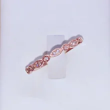 Двойное яркое простое тонкое женское кольцо для входа, роскошный стиль, розовое золото, модное ювелирное изделие, подарок для девушек, вечерние, на каждый день, KBR396