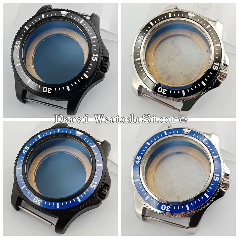 

44mm ceramic bezel Watch Case fit ETA 2836 Miyota 8215 8205 DG2813 Movement