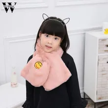 1 шт. Рождественский подарок зимний детский шарф для маленьких девочек Искусственный мех теплый шарф на шею высокого качества