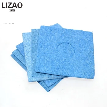 

10 pcs 6*6CM Blue High Temperature Resistant Heatstable Soldering Iron Solder Tip Welding Cleaning Sponge Remove Tin