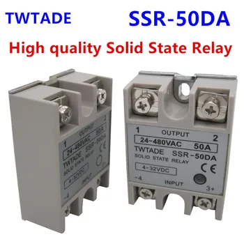 

TWTADE/ High-quality Single Phase Solid State Relay SSR-50DA Module 3-32V DC To 24-480V AC SSR-50 DA SSR 50A