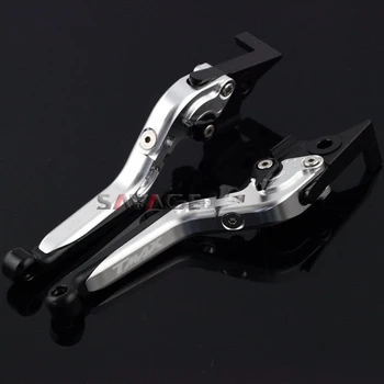 

For YAMAHA XP500 T-MAX XP530 T-MAX 2010-2016 Silver Motorcycle Adjustable Folding Extendable Brake Clutch Lever logo TMAX