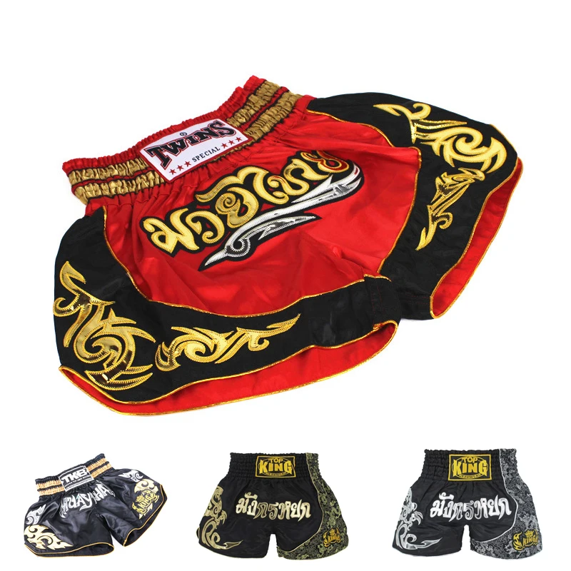 

2018 HOT Men's Boxing Pants Printing MMA Shorts Fight Grappling Short Polyester Kick Gel Boxing Muay Thai Pants Boxing Shorts
