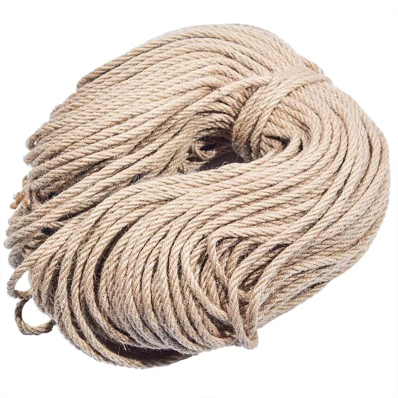 

6mmx100m Sisal Ropes Jute Twine Rope Natural Hemp Cord Decor Cat Pet Scratching Home Art Decor