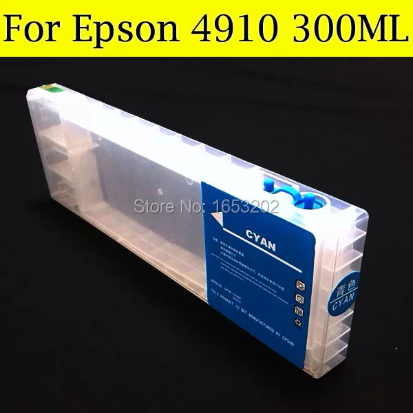 11 Color 300ML Empty Refillable Ink Cartridge For EPSON 4910 Printer With Auto Reset Chip 11 Color 300ML Empty Refillable Ink Cartridge For EPSON 4910 Printer With Auto Reset Chip