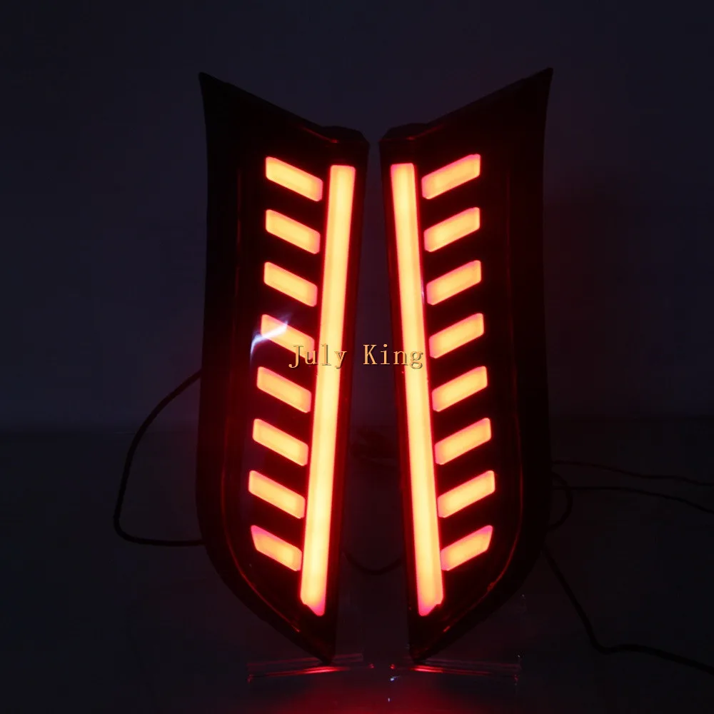 Jual Juli Raja LED panduan cahaya Lampu Rem Belakang Kolom kasus untuk Jeep Compass 2017 +, LED Lampu Rem + Malam Berjalan Lampu Peringatan