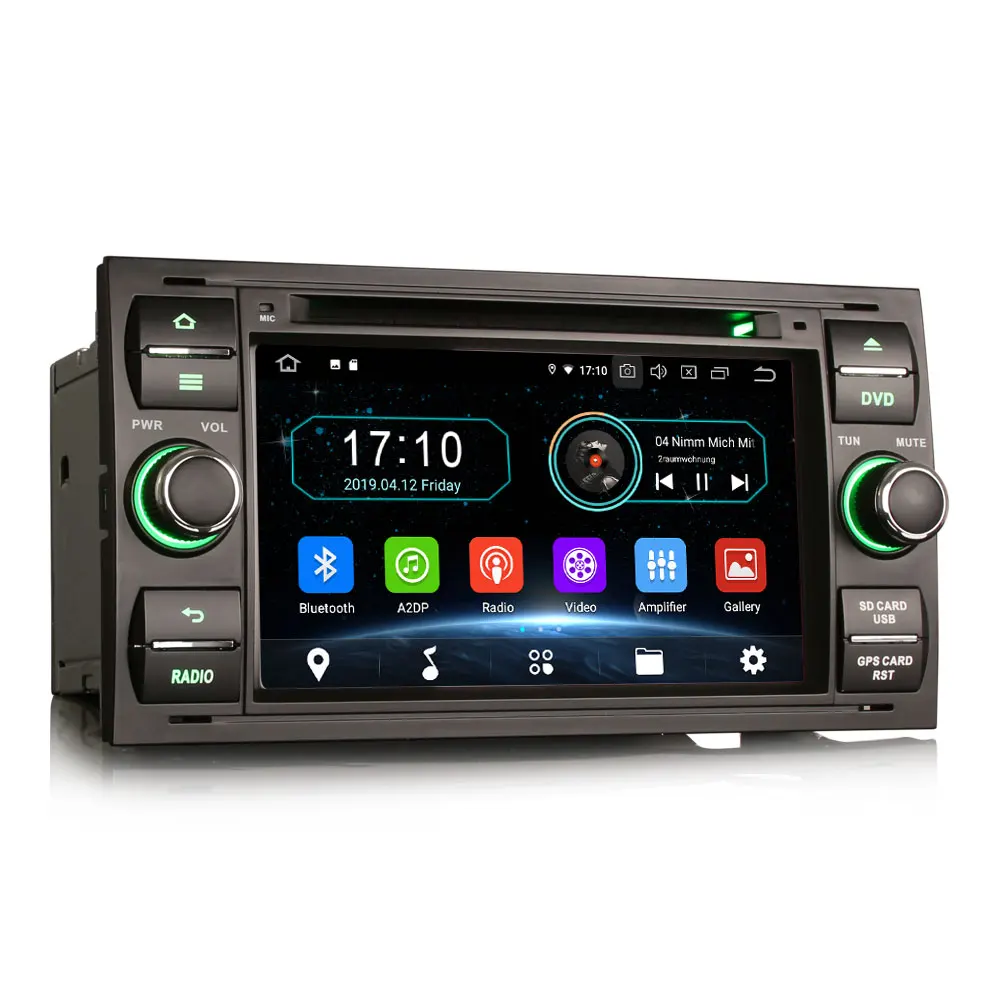 Sale 7" Android 9.0 OS Car DVD Multimedia GPS Radio for Ford Fiesta 2005-2008 & Galaxy 2005-2007 & Kuga 2008-2011 & Focus 2005-2007 3