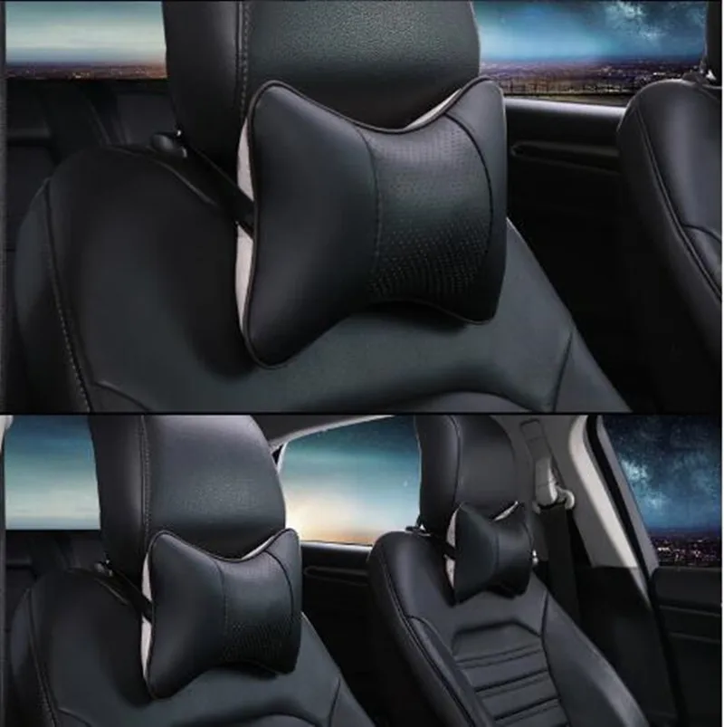 2PCS Car Styling Leather Hole digging Car Headrest for DACIA key logan