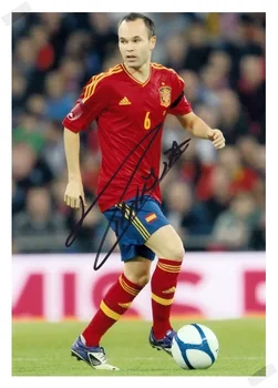 

signed Andres Iniesta autographed original photo 7 inches freeshipping 5 versions 072017