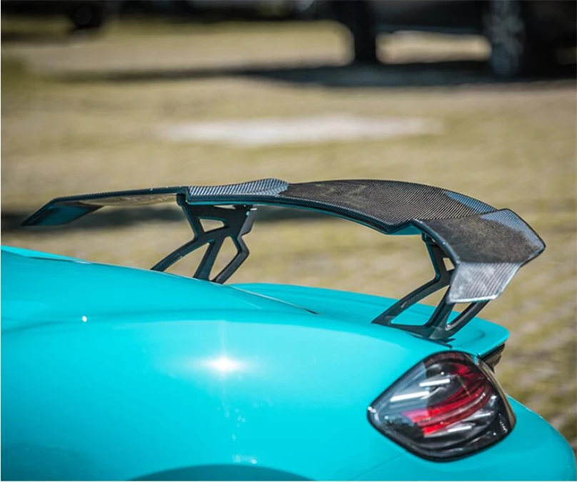 Автомобильный спойлер из углеродного волокна для Porsche 911 718 Boxster Cayman 2016-2020 спойлеры