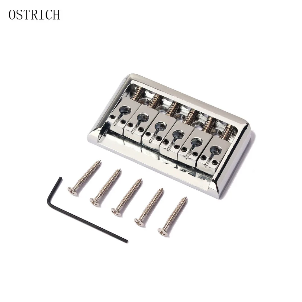 

HARDTAIL STYLE GUITAR BRIDGE BN-101 FOR ELECTRIC 6 STRING GUITAR IN CHROME