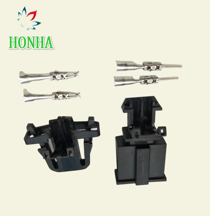 

5pcs/lot 2 Pin/Way 3.5mm Male Female Auto Electrical Trunk Light Connector License Plate Light Plug Socket 1J0971972 3B0972712
