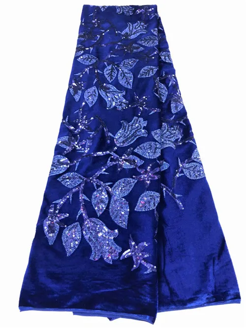 

Onsale african lace fabric high quality silk velvet fabric with sequins nice look silk fabric for dress 5yards/piece rfoc241