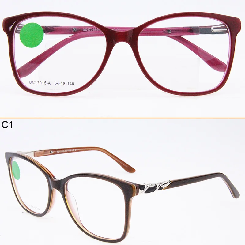 2017Hot Sales Fashion Acetate Optical Frame Glasses Unisex Square