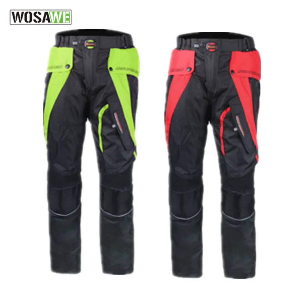 Lkn da uomo moto motocicletta protezione pantaloni impermeabile antivento pantaloni per tutte le stagioni con protezioni