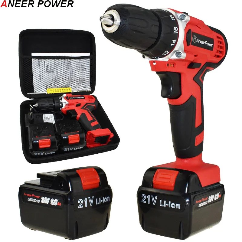 

21V Screwdriver Cordless Drill Electric Drill Electric Batteries Screwdriver Power Tools Mini Drill Electric Screwdriver Eu Plug