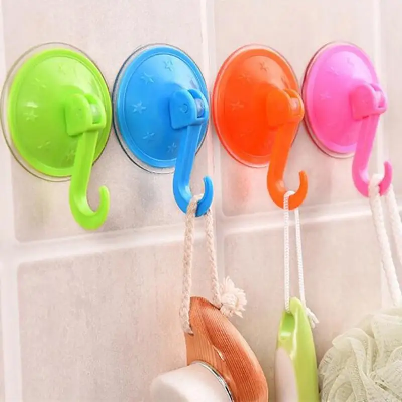 

WBBOOMING Powerful Vacuum Strong Transparent Suction Cup Wall Hooks Free Seamless Nail Hook Hanger For Kitchen Bathroom