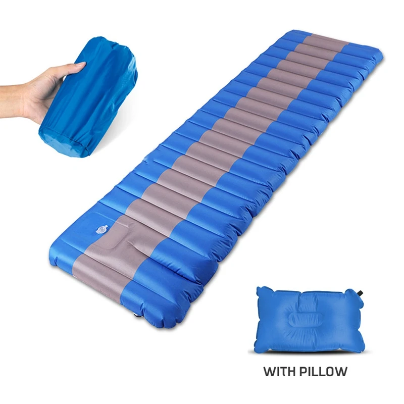Nuevo inflar el colchón inflable para acampada almohadilla para dormir al aire libre de humedad de aire inflable colchón de natación piscina flotante Pad - 4